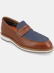 Kaufman Moc Toe Penny Loafer - Cognac