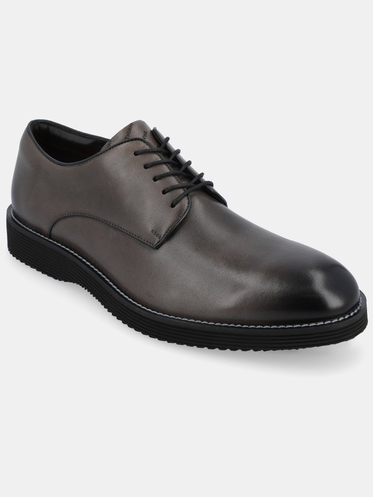 Latimer Plain Toe Derby Shoes - Charcoal