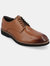 Latimer Plain Toe Derby Shoes - Cognac