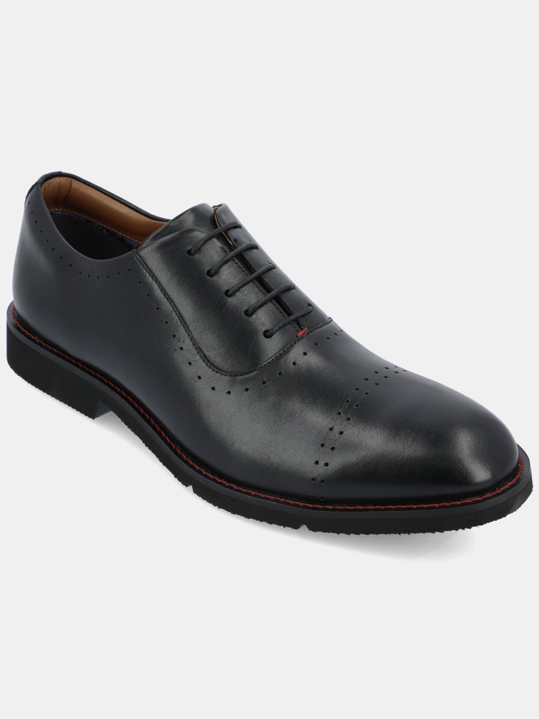 Morey Perforated Oxford Shoe - Black