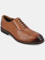 Morey Perforated Oxford Shoe - Cognac