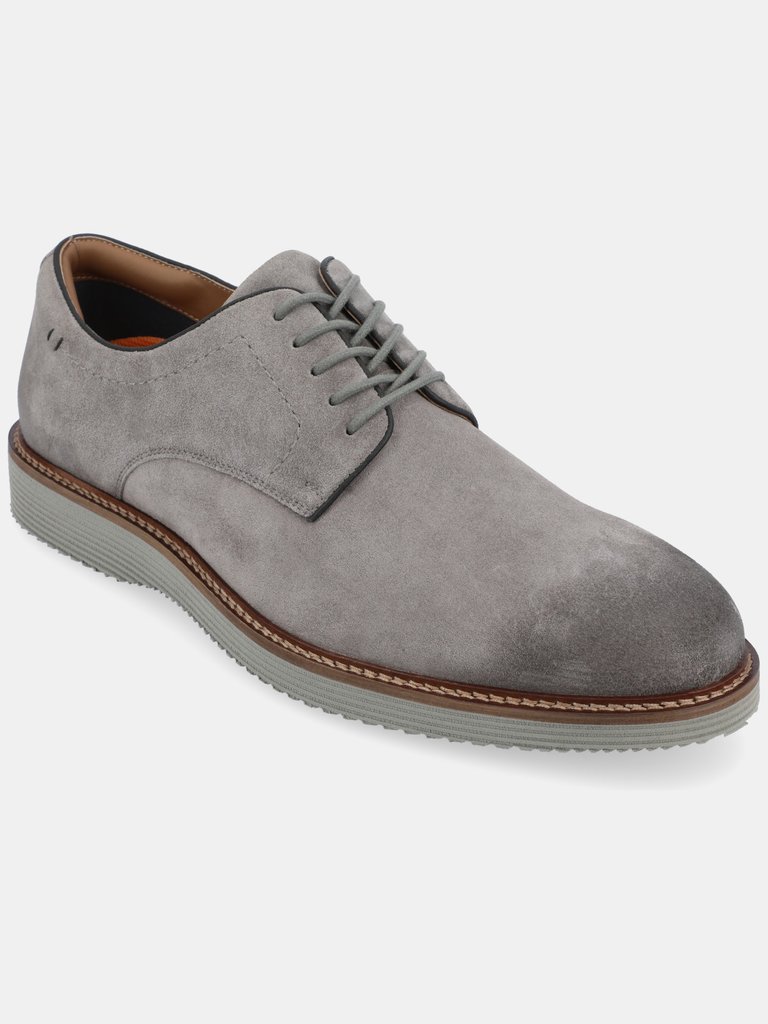 Seneca Plain Toe Derby Shoes - Grey