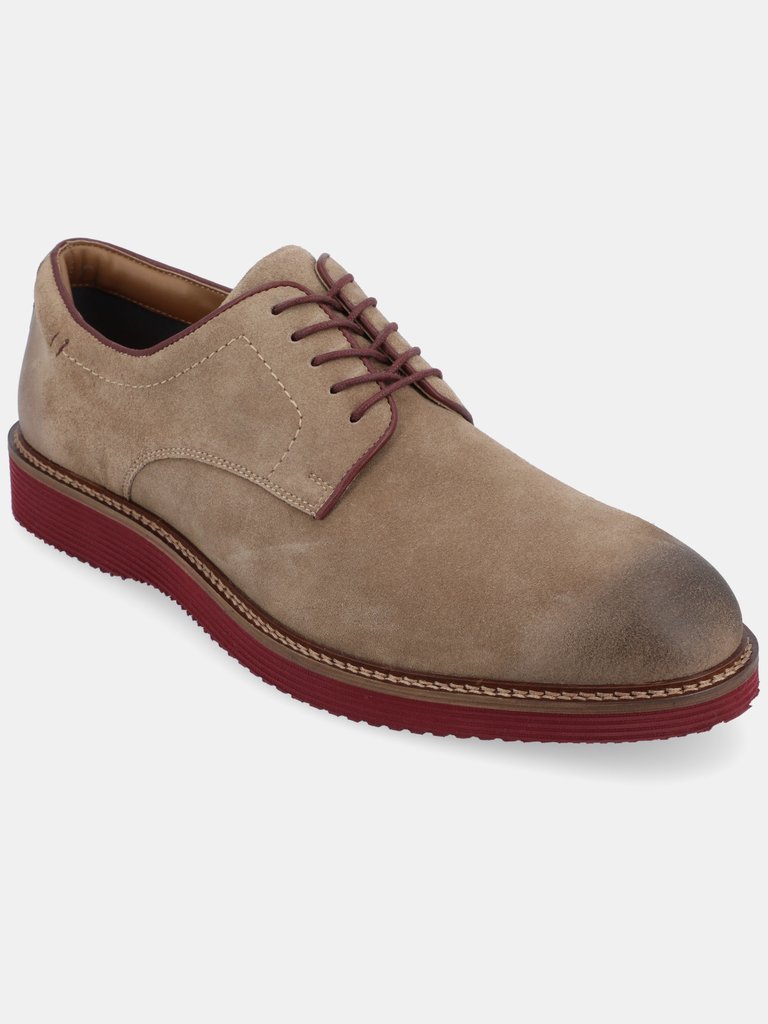 Seneca Plain Toe Derby Shoes - Taupe