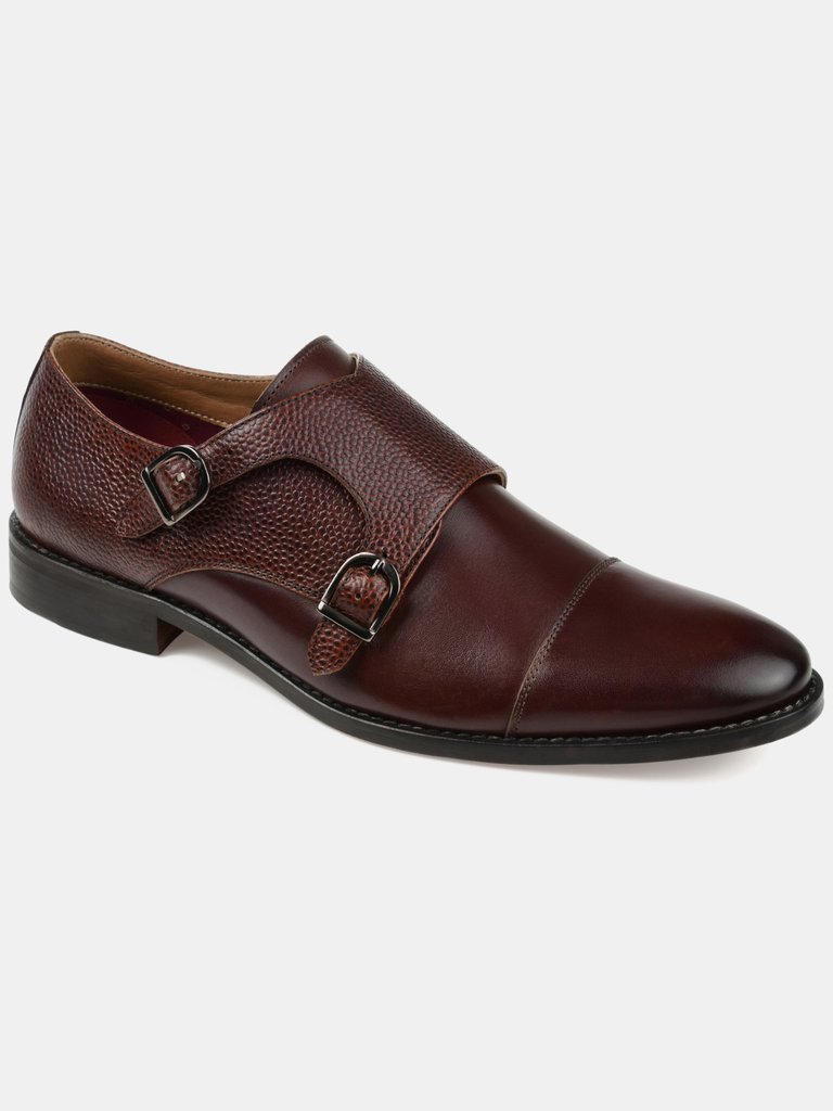 Thomas & Vine Calvin Double Monk Strap Dress Shoe - Brown