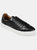Thomas & Vine Canton Embossed Leather Sneaker - Black