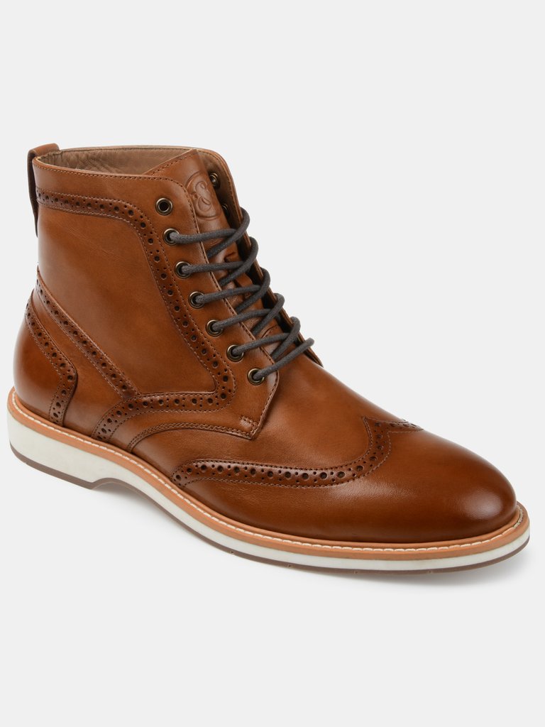 Thomas & Vine Enzzo Wingtip Boot - Cognac