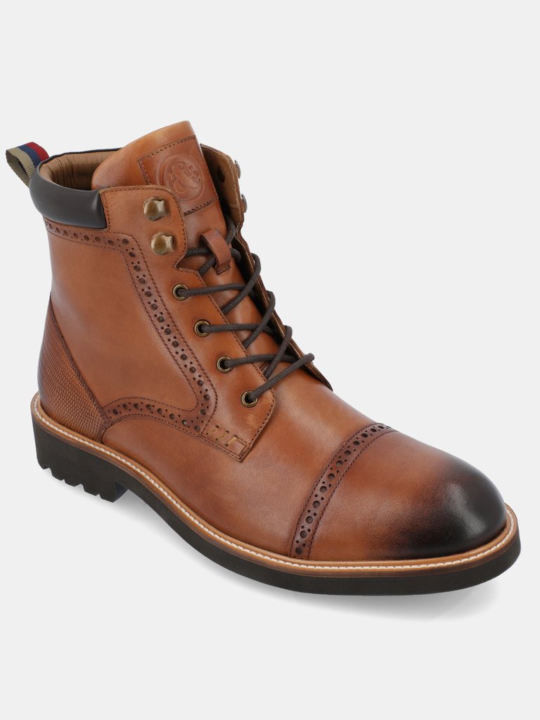 Tyrus Cap Toe Ankle Boot - Cognac