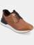 Zach Casual Leather Sneaker - Cognac