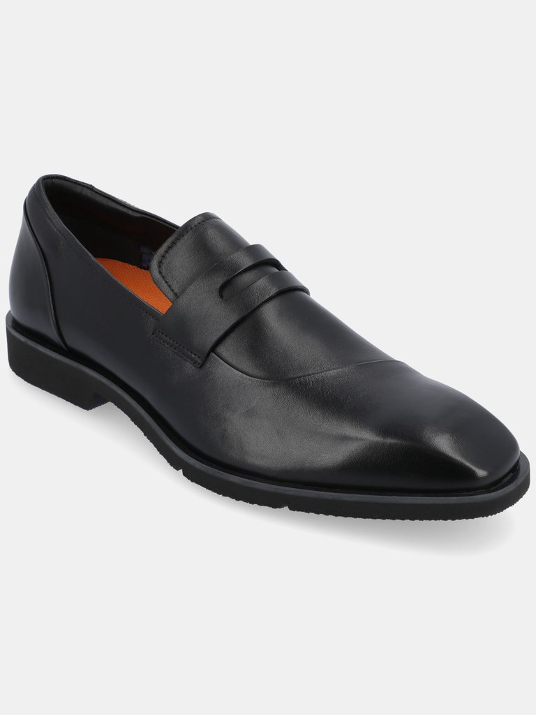 Zenith Chisel Toe Penny Loafer - Black