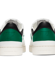 Men's Court Sneakers | White-Black-Kelly Green