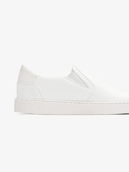 Men's Slip On Sneakers - White - White
