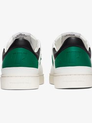 Women's Court Sneaker - White-Black-Kelly Green