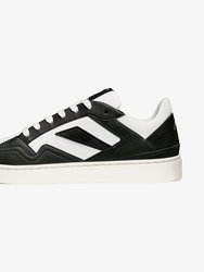 Women's Court Sneakers - Black-White-Black