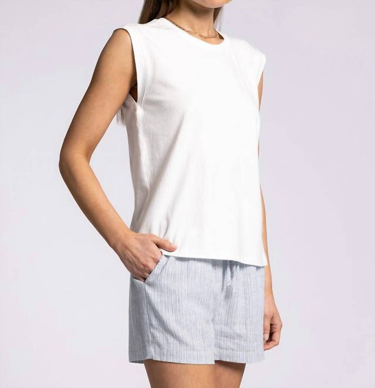 Brenn Muscle Tee In White