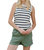 Elsa Tank Top In Navy Stripe