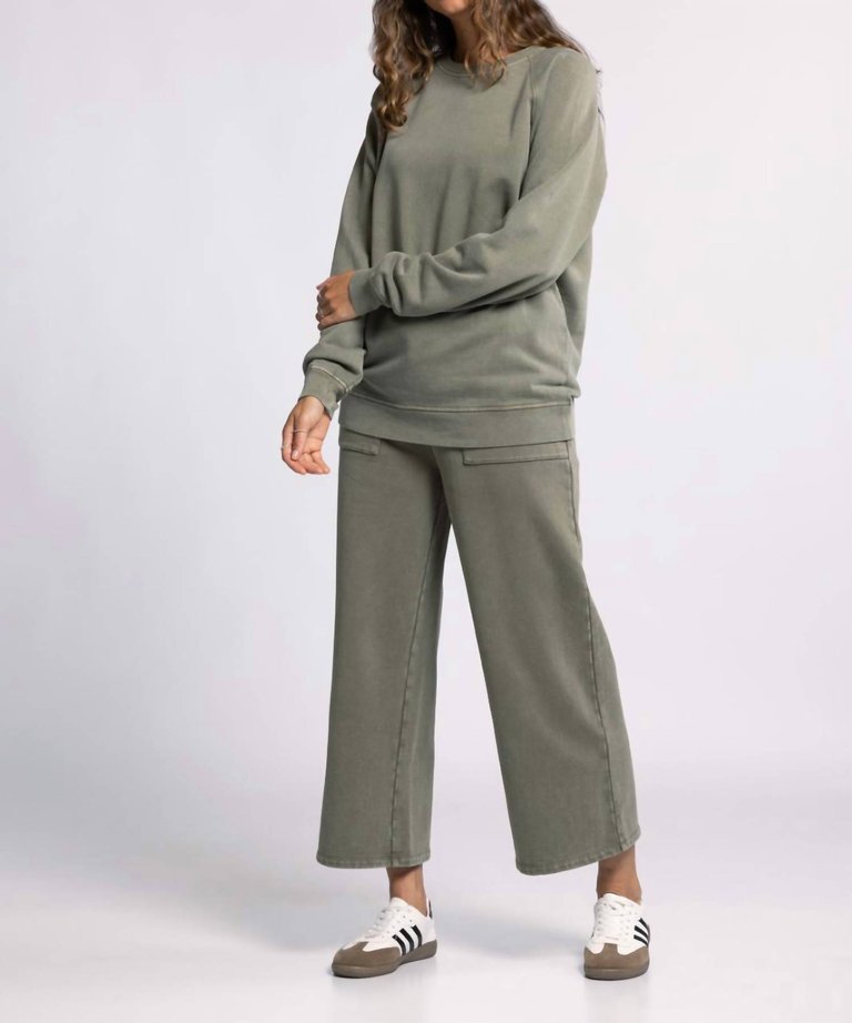 Jaime Sweatshirt In Olive - Olive