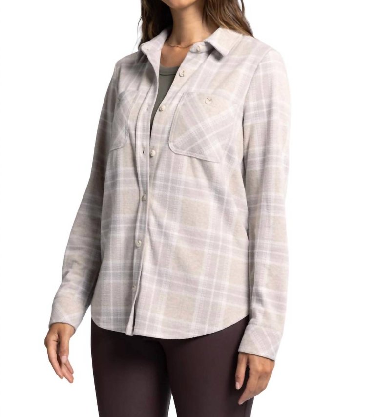 Lewis Shirt In White Dove Plaid