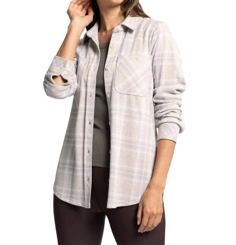 Lewis Shirt In White Dove Plaid - White Dove Plaid