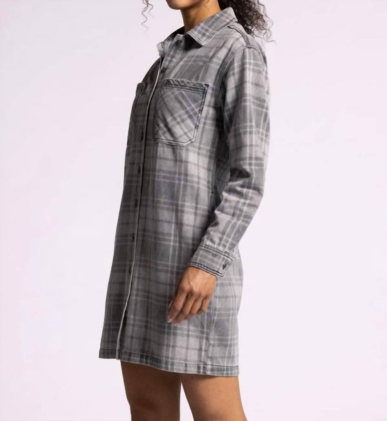 Mona Dress In Black Plaid