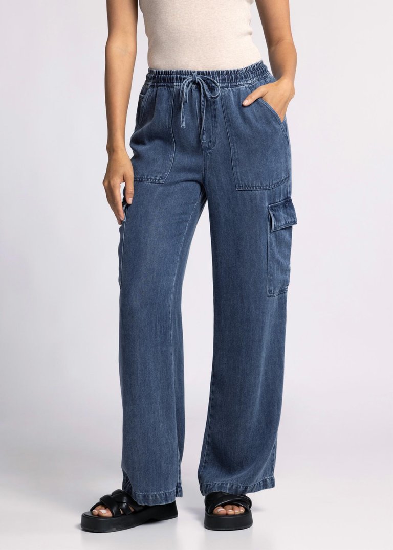 Rhoda Pants In Dark Denim Wash