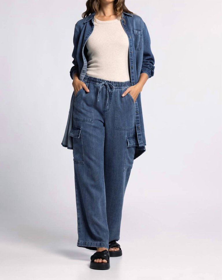 Rhoda Pants In Dark Denim Wash - Dark Denim Wash