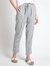 Ziggy Stripped Linen Blend Pants In Grey