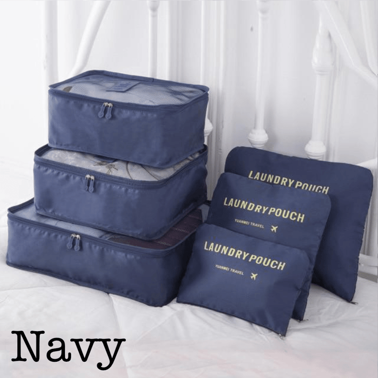 6 Piece Travel Organizer - Navy