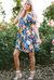 Alena Collared Split Neck Floral Flared Dress