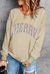 Alice Merry Leopard Print Long Sleeve Graphic Sweatshirt - Khaki