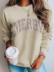 Alice Merry Leopard Print Long Sleeve Graphic Sweatshirt