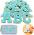 Aqua Self Adhesive Chenille Letters Patches