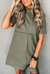 Asha High Neck Cross Seam T-shirt Dress - Laurel Green