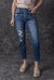 Bailee Distressed Button Fly High Waist Jeans