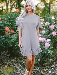 Belen Lace Ruffled T-shirt Dress