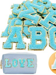 Blue Self Adhesive Chenille Letters Patches