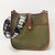 Canvas Courier Crossbody Bag - Army Green