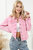 Celine Acid Wash Button Flap Pocket Denim Jacket - Pink