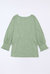 Dani Smocked 3/4 Sleeve Casual Loose Top - Green