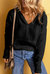 Emilia Lightweight Crinkle Pocketed Hoodie - Black