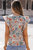 Erin Floral Shirred Ruffle Sleeve Blouse