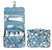 Hangable Cosmetic Bag - Blue Flower