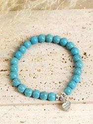 Heart Pendant Turquoise Bracelet