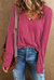 Kinsely V Neck Center Seam Long Sleeve Tee