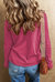 Kinsely V Neck Center Seam Long Sleeve Tee