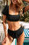 Kyla Bubble Sleeves High waisted swimsuits - Black