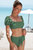 Kyla Bubble Sleeves High waisted swimsuits - Green