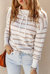 Lauren Cowl Neck Striped Print Drop Shoulder Sweater - Stripe