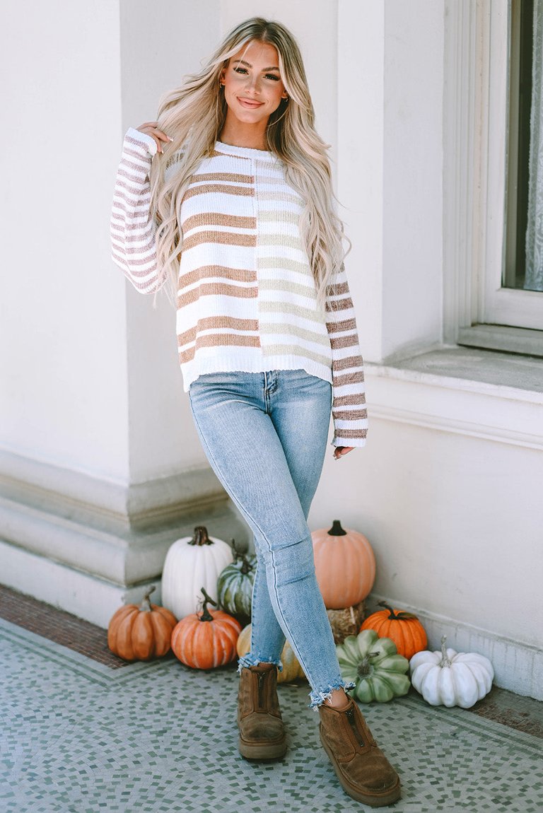 Magnolia Stripe Slouchy Sweater - Stripe