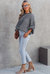 Marley Heathered Knit Drop Shoulder Puff Sleeve Sweater - Gray