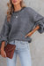Marley Heathered Knit Drop Shoulder Puff Sleeve Sweater